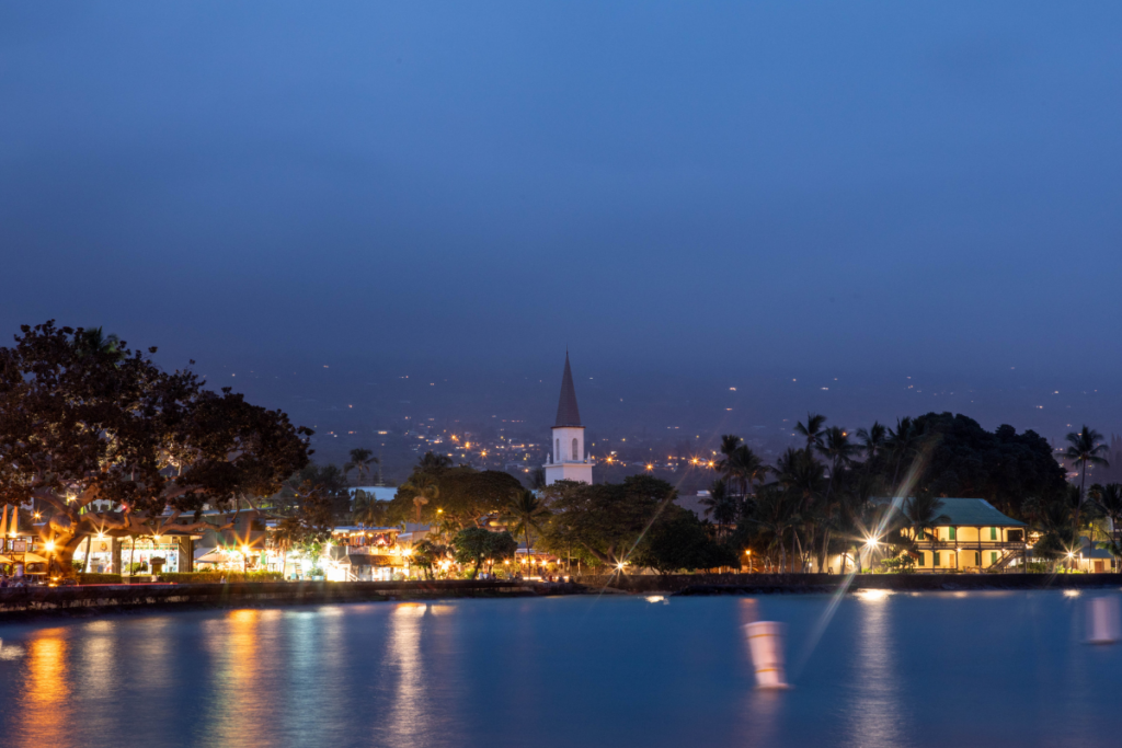 Kailua-Kona at night